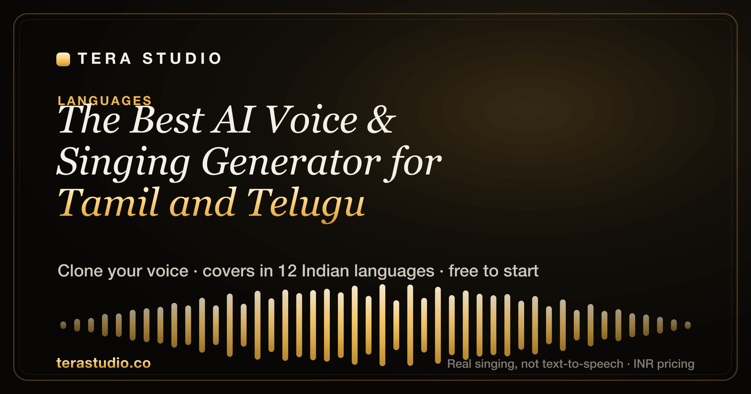 The Best AI Voice & Singing Generator for Tamil and Telugu (2026) — Tera Studio