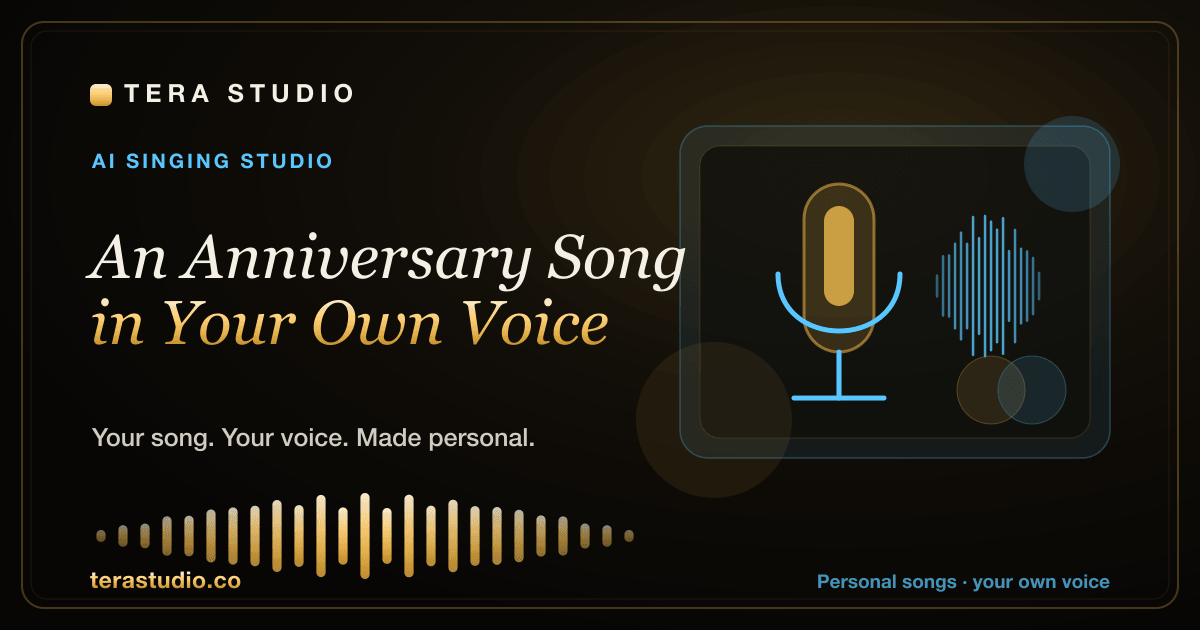 An Anniversary Song in Your Own Voice — Tera Studio