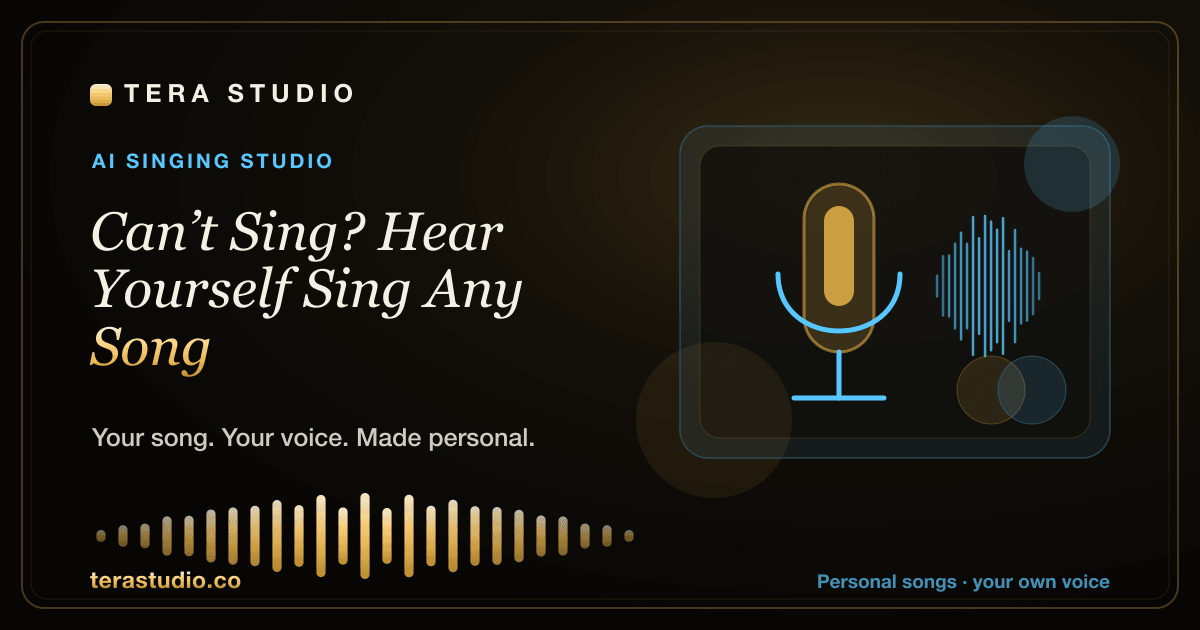 Can’t Sing? Hear Yourself Sing Any Song — Tera Studio
