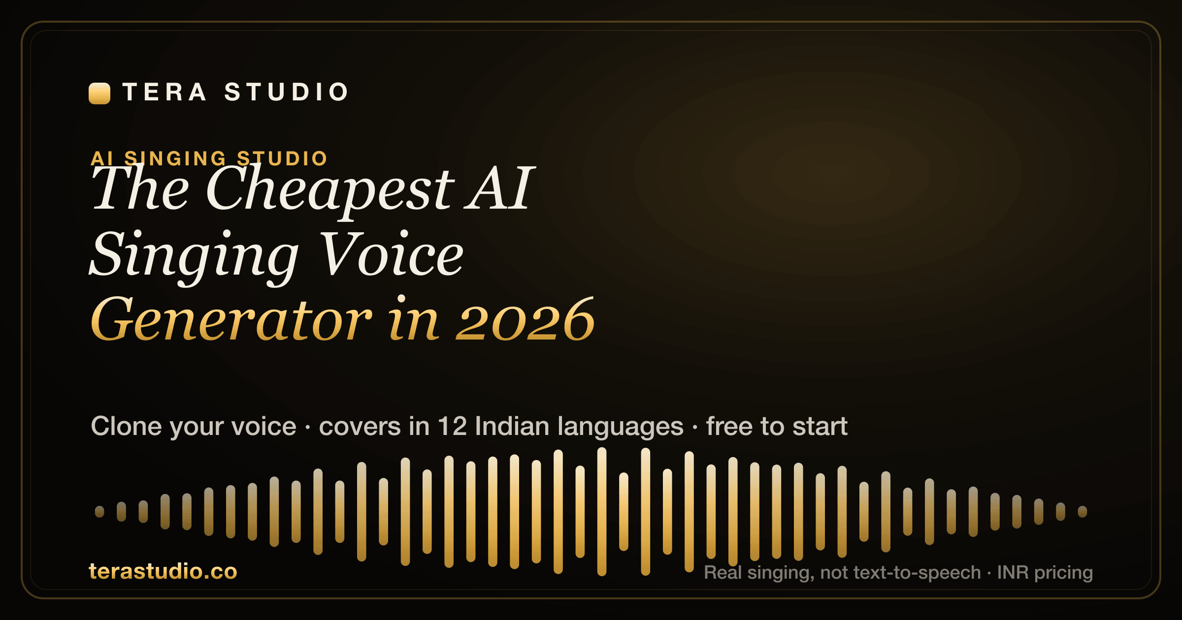 The Cheapest AI Singing Voice Generator in 2026 (That Actually Sounds Good) — Tera Studio