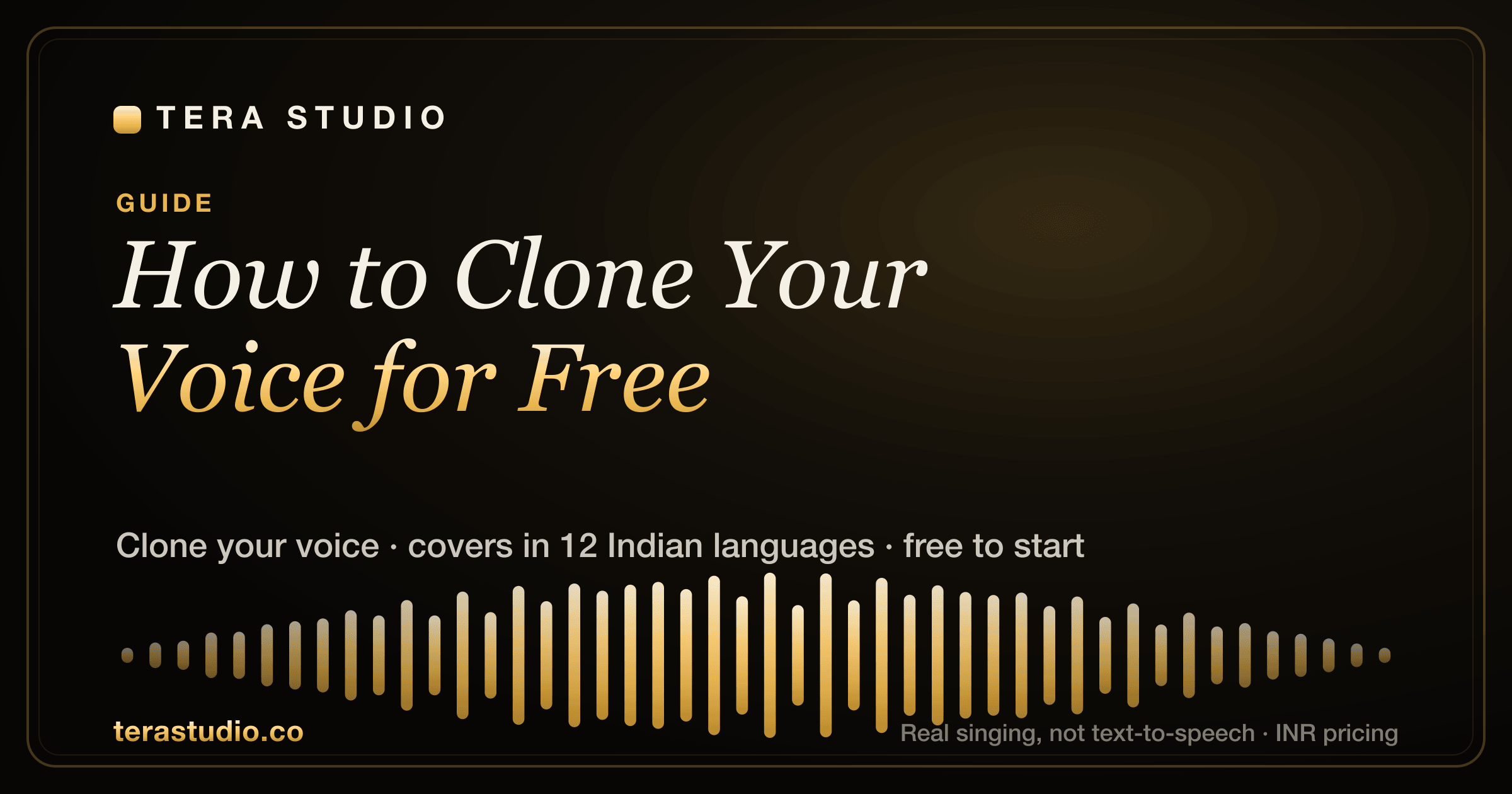 How to Clone Your Voice for Free (2026 Step-by-Step) — Tera Studio