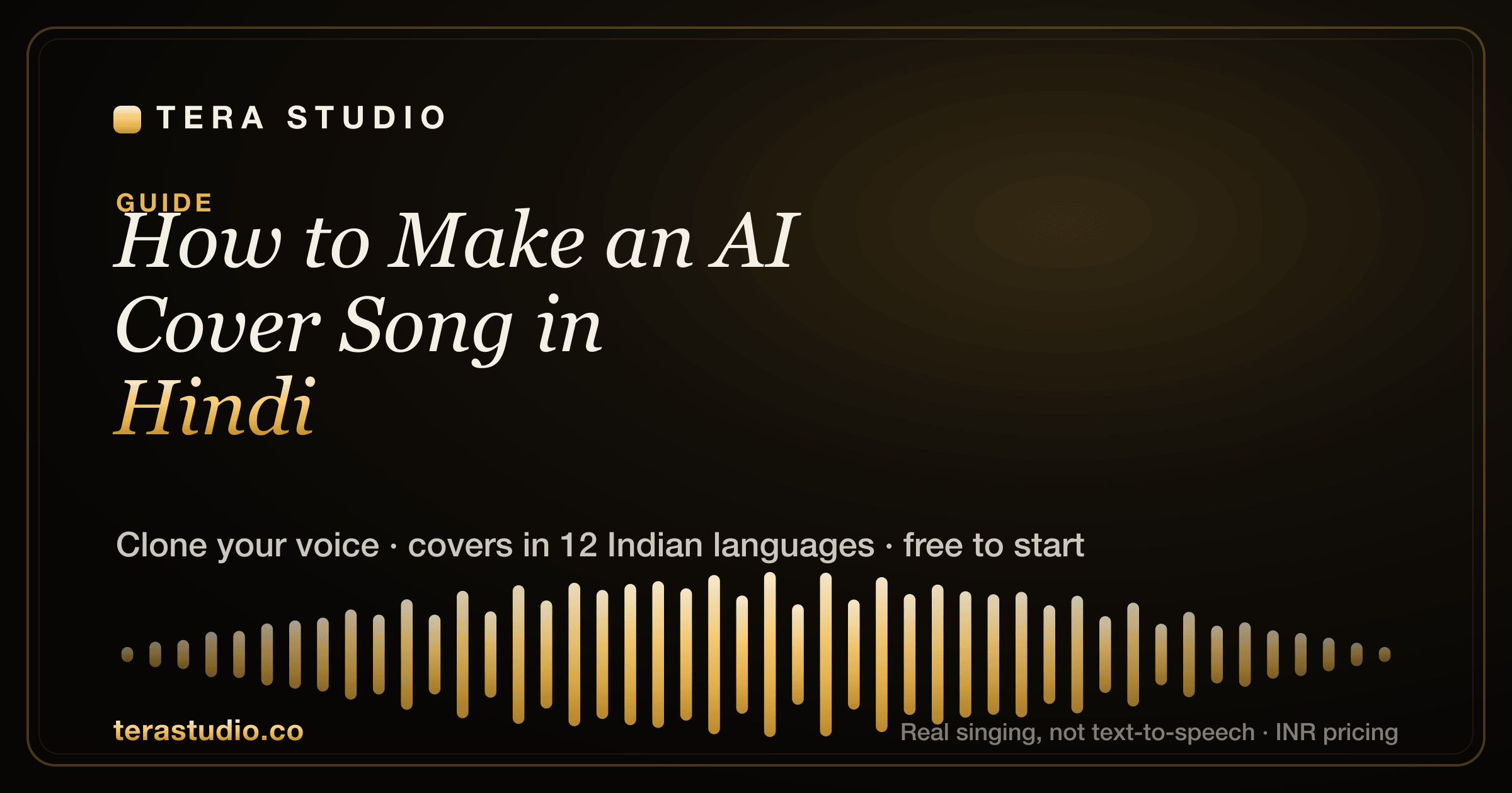 How to Make an AI Cover Song in Hindi (Free, 2026) — Tera Studio