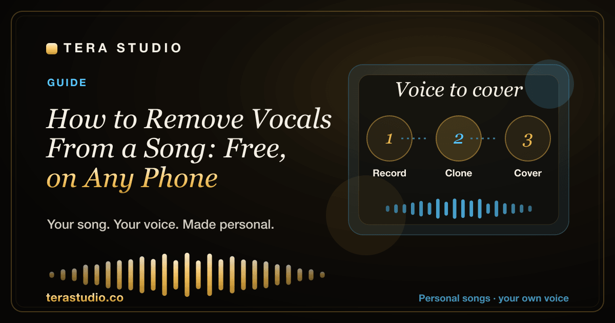 How to Remove Vocals From a Song: Free, on Any Phone — Tera Studio