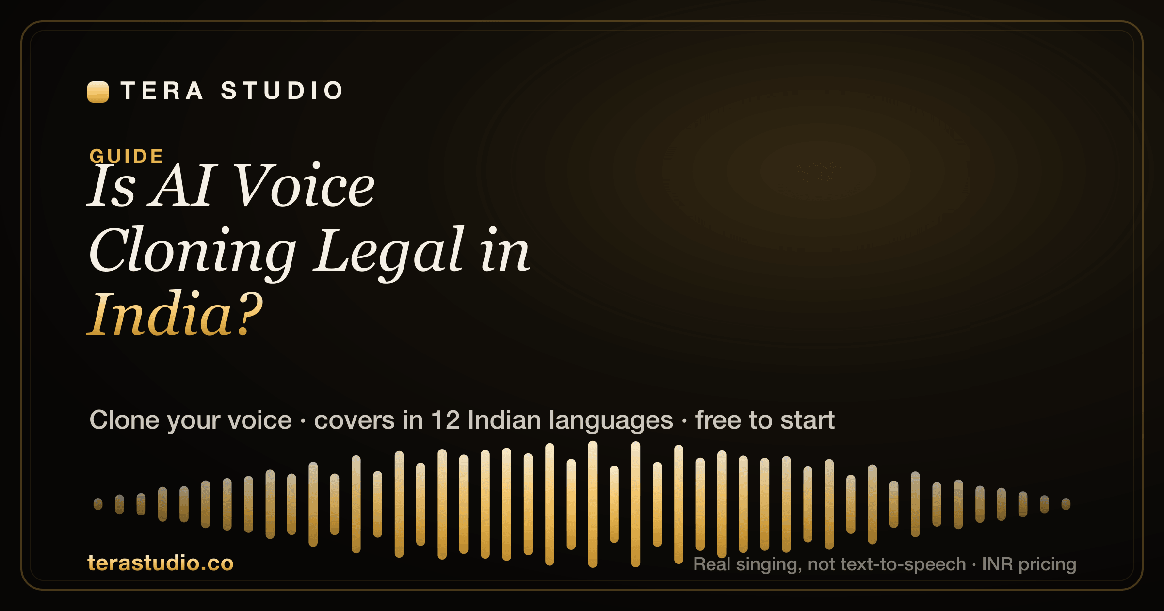 Is AI Voice Cloning Legal in India? (2026 Guide) — Tera Studio