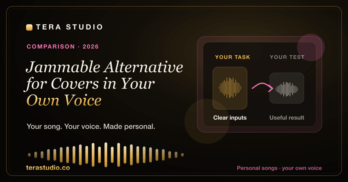 Jammable Alternative for Covers in Your Own Voice — Tera Studio
