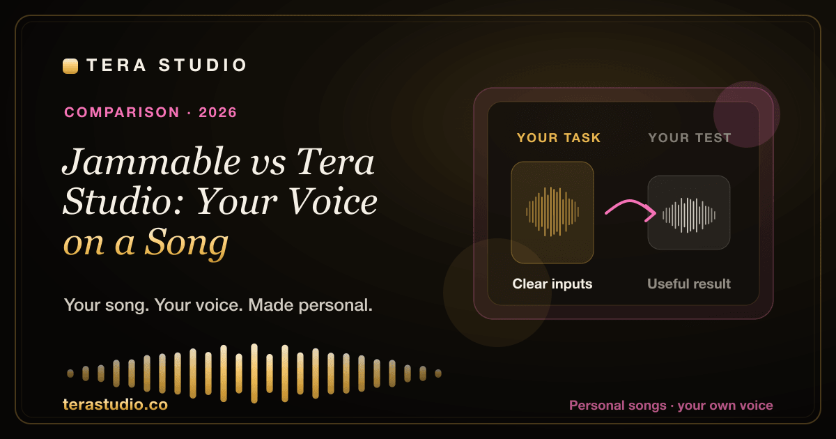 Jammable vs Tera Studio: Your Voice on a Song — Tera Studio