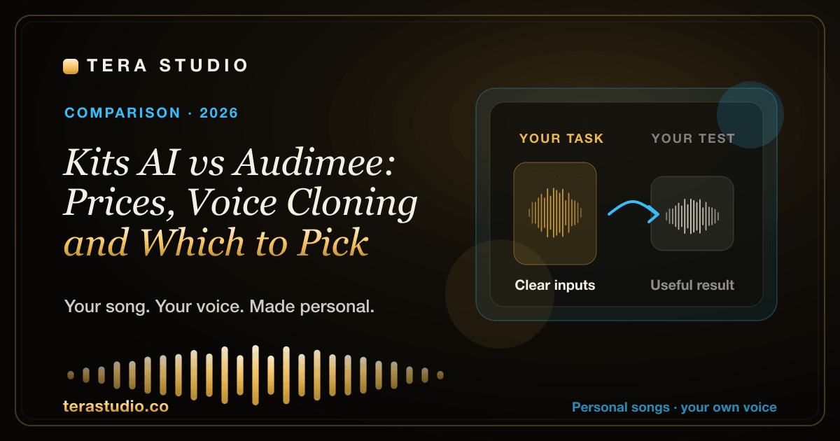 Kits AI vs Audimee: Prices, Voice Cloning and Which to Pick — Tera Studio