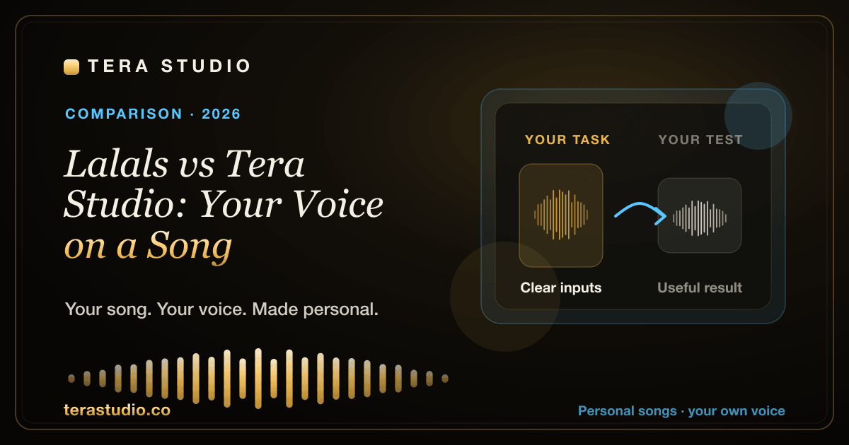 Lalals vs Tera Studio: Your Voice on a Song — Tera Studio