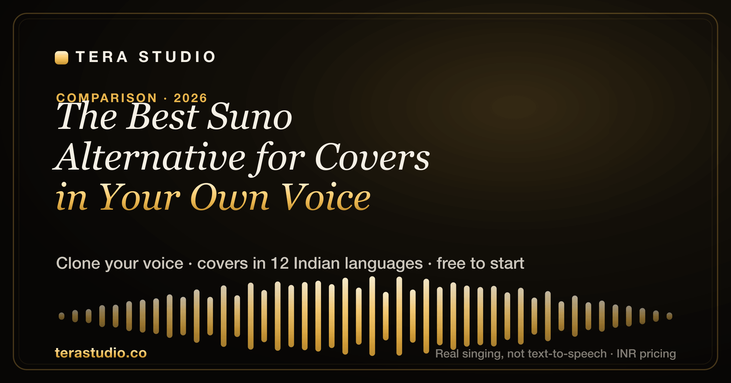 The Best Suno Alternative for Covers in Your Own Voice (2026) — Tera Studio