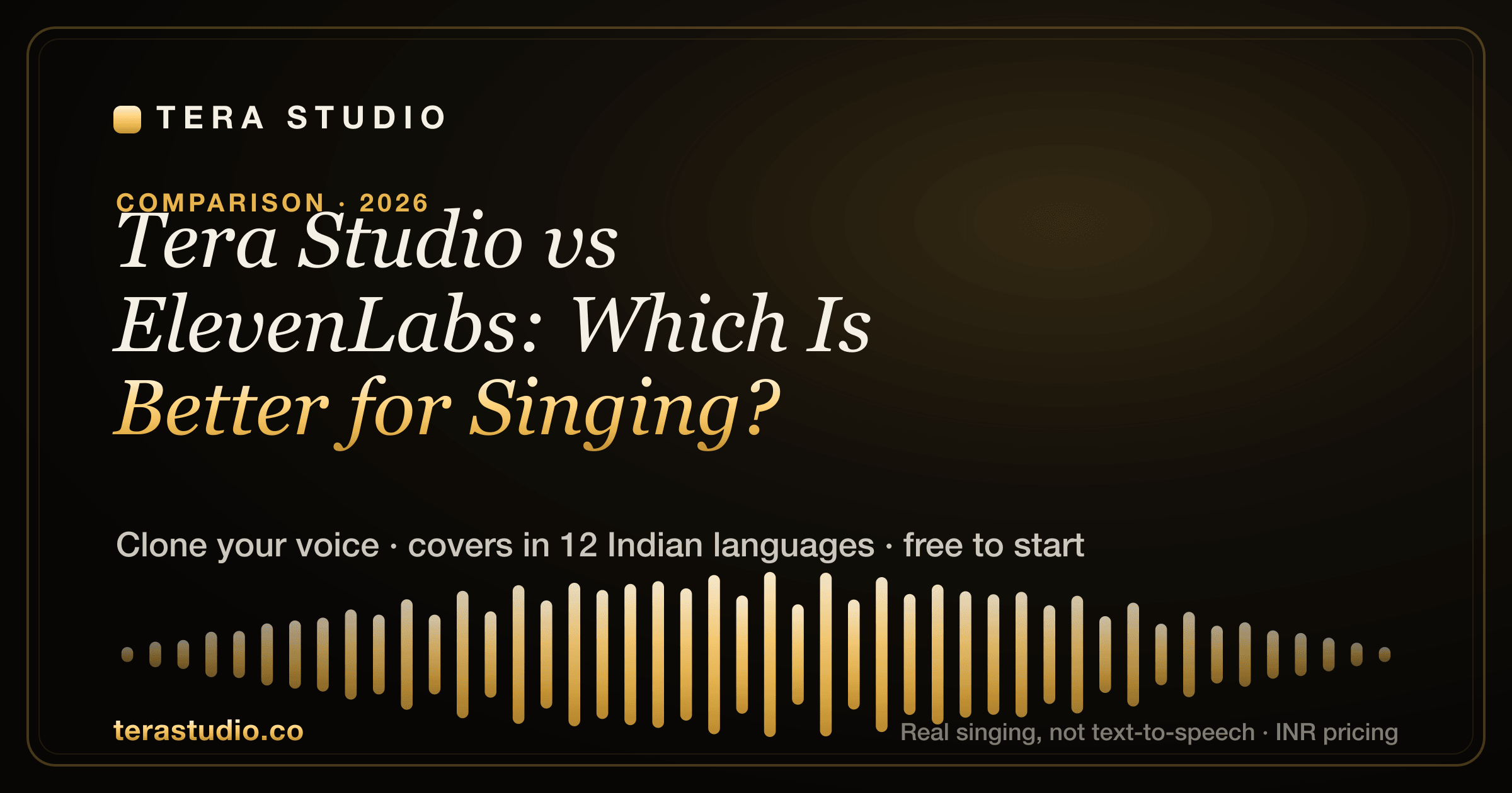 Tera Studio vs ElevenLabs: Which Is Better for Singing? (2026) — Tera Studio