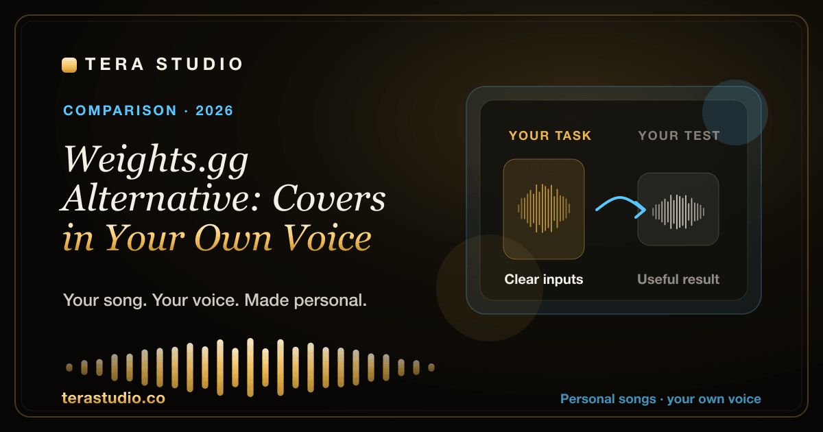 Weights.gg Alternative: Covers in Your Own Voice — Tera Studio